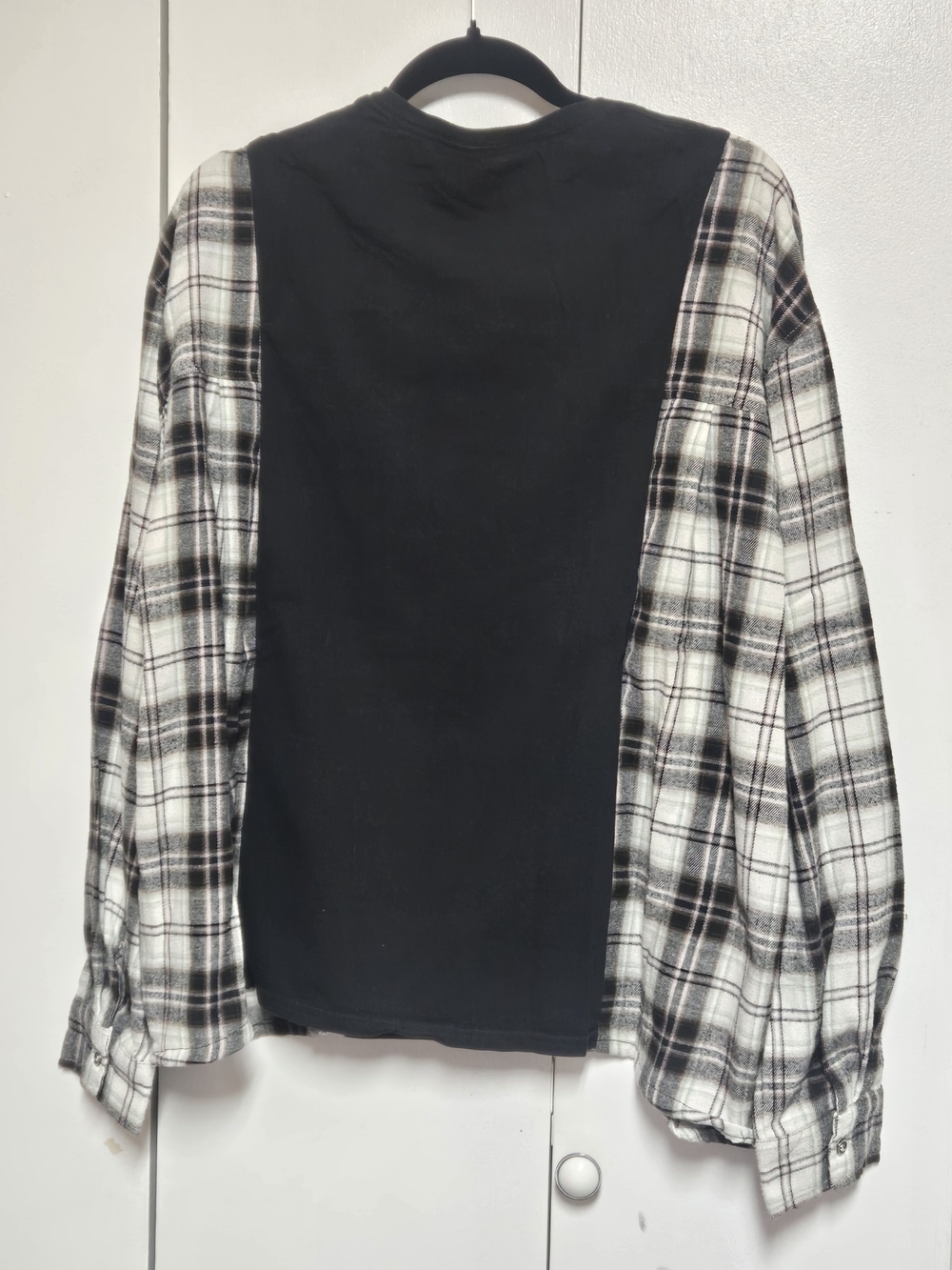 Dolly Parton One-of-a-Kind Upcycled Flannel Sleeve Shirt - Picture 3 of 14